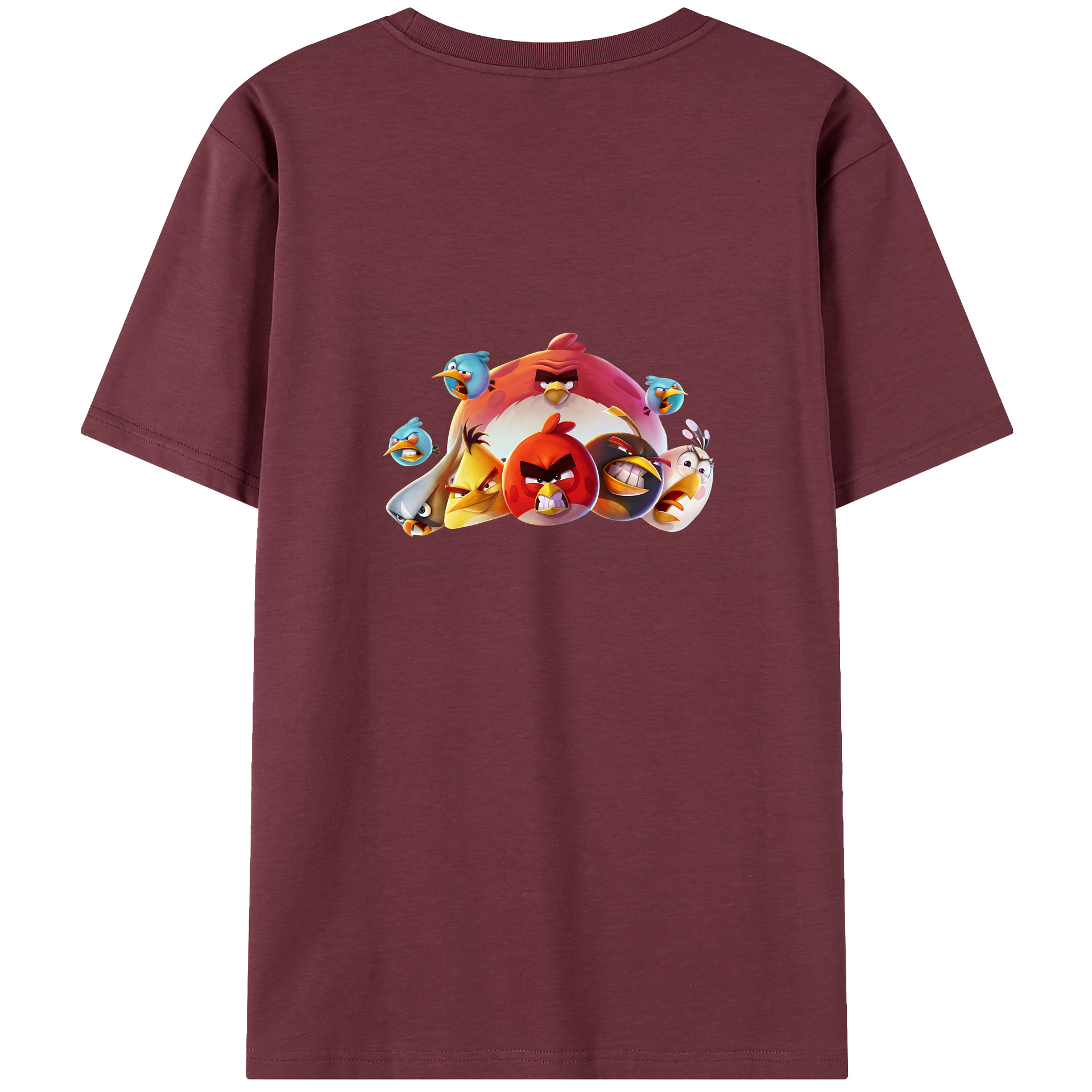（画像用） Angry Birds アングリーバード 綿100％半袖Tシャツ（背面プリント）